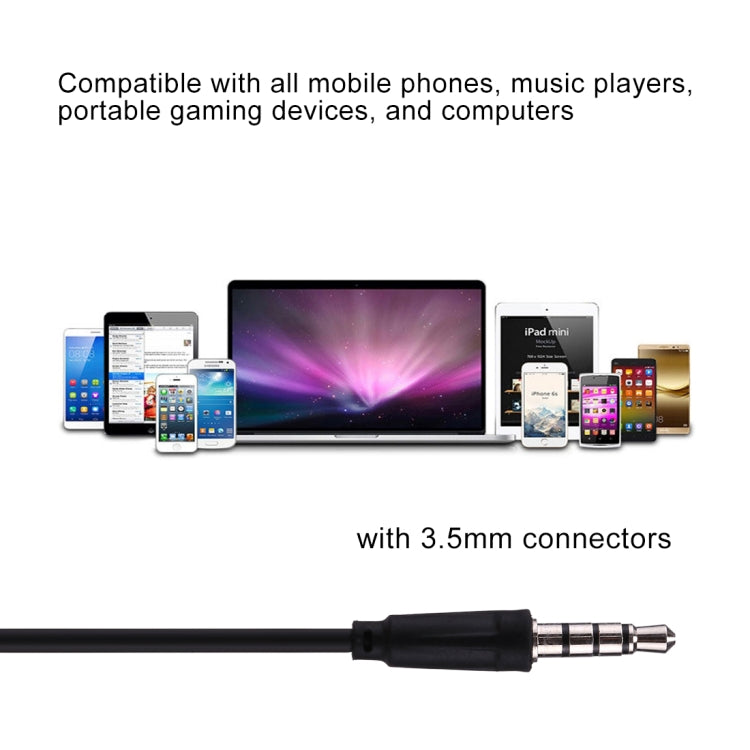 ALEXPRO E100i 1.2m In-Ear Extra Bass Stereo Wired Control Earphones with Mic, For iPhone, iPad, Galaxy, Huawei, Xiaomi, LG, HTC and Other Smartphones