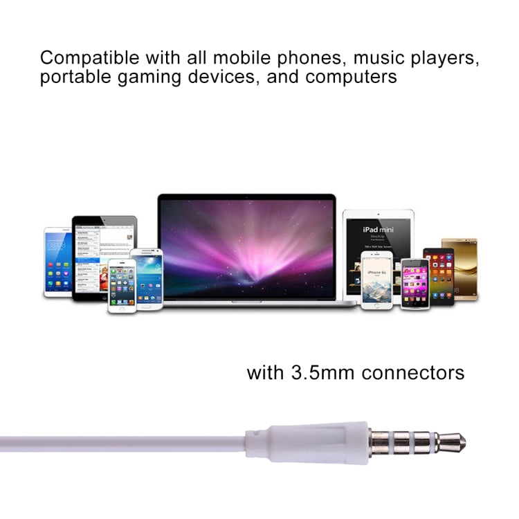ALEXPRO E100i 1.2m In-Ear Extra Bass Stereo Wired Control Earphones with Mic, For iPhone, iPad, Galaxy, Huawei, Xiaomi, LG, HTC and Other Smartphones