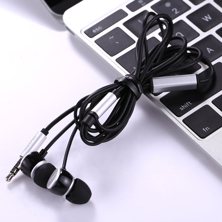 ALEXPRO E110i 1.2m In-Ear Bass Stereo Wired Control Earphones with Mic, For iPhone, iPad, Galaxy, Huawei, Xiaomi, LG, HTC and Other Smartphones