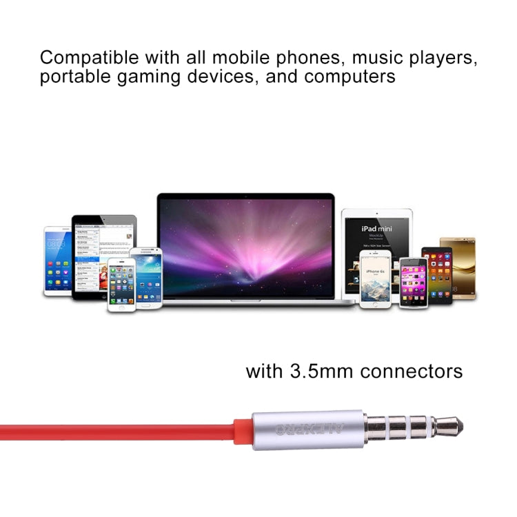 ALEXPRO E110i 1.2m In-Ear Bass Stereo Wired Control Earphones with Mic, For iPhone, iPad, Galaxy, Huawei, Xiaomi, LG, HTC and Other Smartphones