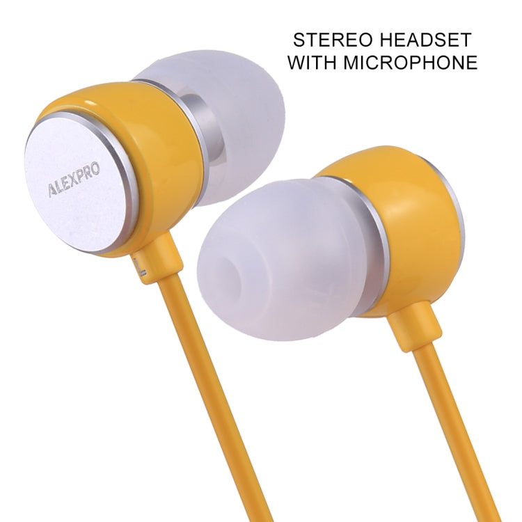 ALEXPRO E110i 1.2m In-Ear Bass Stereo Wired Control Earphones with Mic, For iPhone, iPad, Galaxy, Huawei, Xiaomi, LG, HTC and Other Smartphones