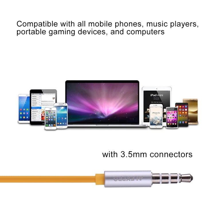 ALEXPRO E110i 1.2m In-Ear Bass Stereo Wired Control Earphones with Mic, For iPhone, iPad, Galaxy, Huawei, Xiaomi, LG, HTC and Other Smartphones