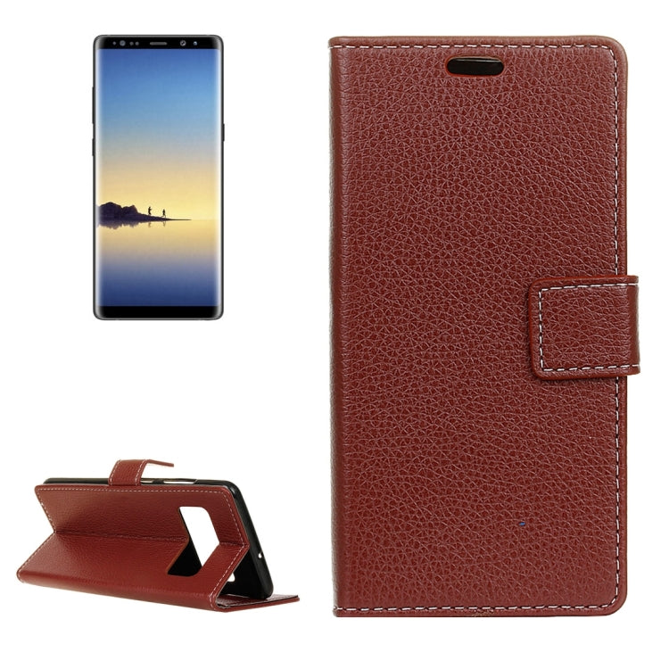 For Galaxy Note 8 Litchi Texture Horizontal Flip Leather Case with Holder & Card Slots & Wallet & Photo Frame