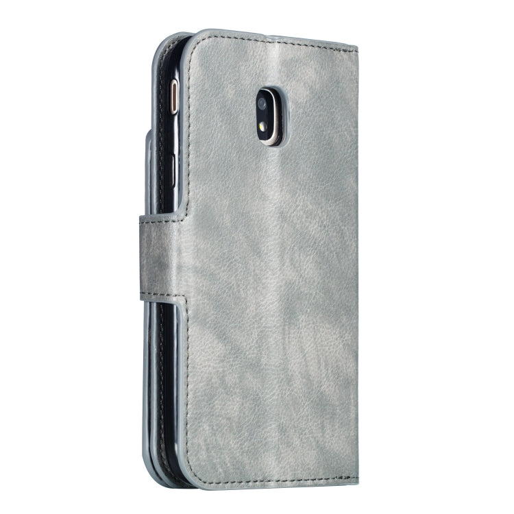 Litchi Texture Horizontal Flip Leather Case for Galaxy J3 (2018), with Holder & Nine Card Slots & Wallet