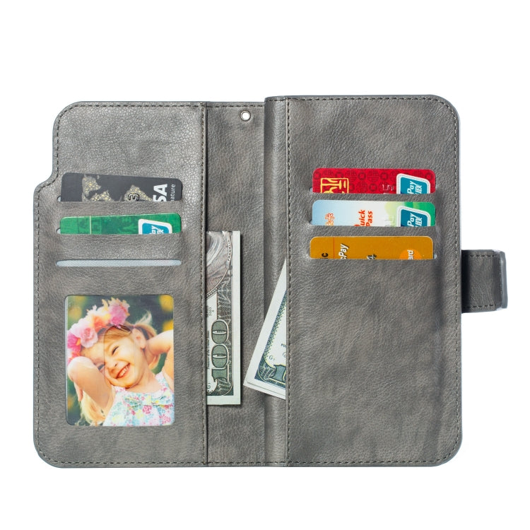 Litchi Texture Horizontal Flip Leather Case for Galaxy J3 (2018), with Holder & Nine Card Slots & Wallet