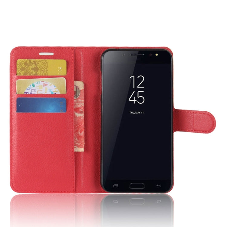 For Galaxy C7 (2017)  Litchi Texture PU +TPU Horizontal Flip Leather Case With Holder & Card Slots & Wallet