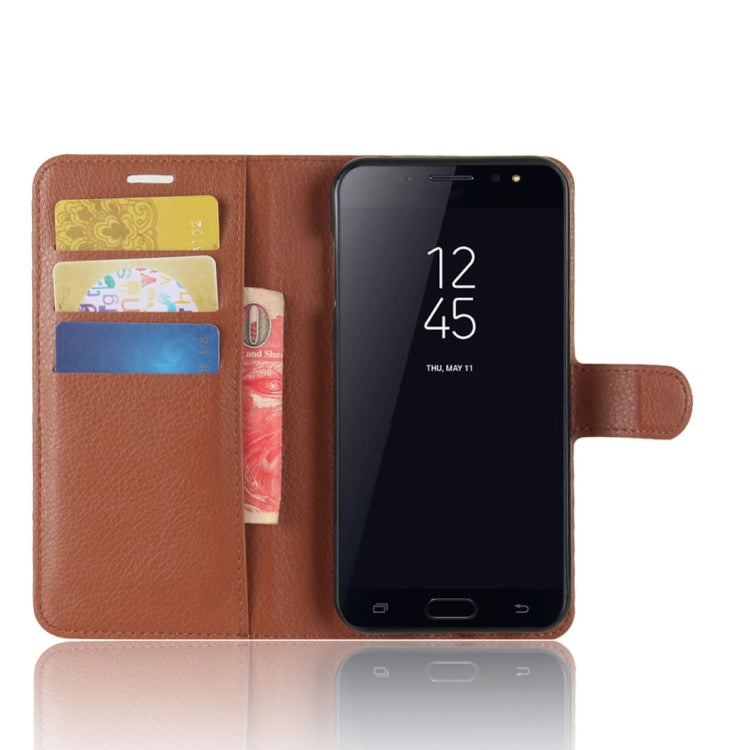 For Galaxy C7 (2017)  Litchi Texture PU +TPU Horizontal Flip Leather Case With Holder & Card Slots & Wallet