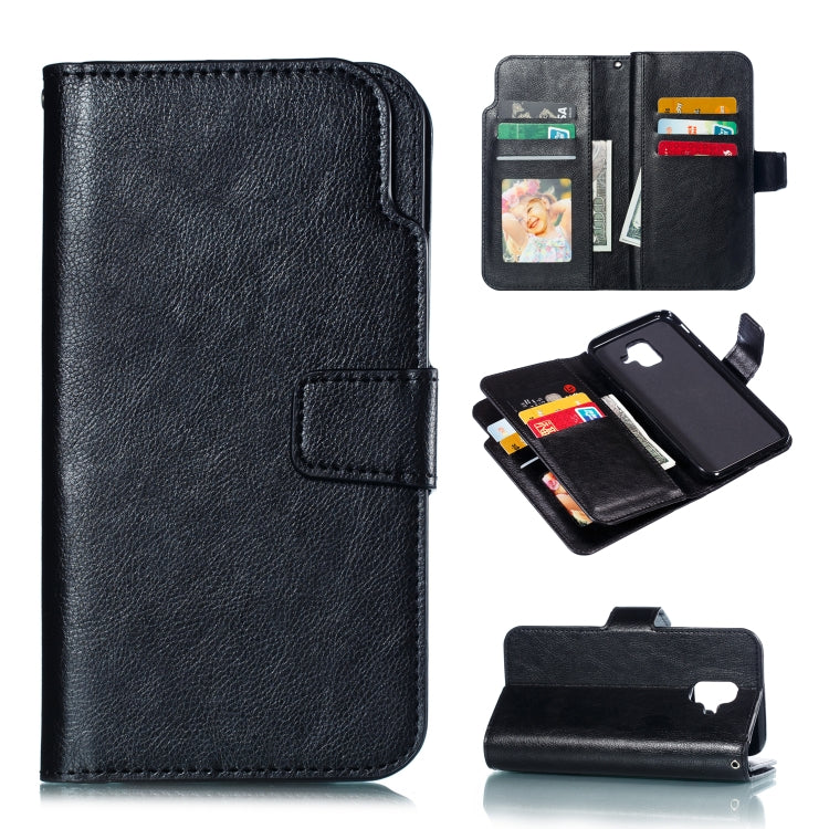 Litchi Texture Horizontal Flip Leather Case for Galaxy A6 (2018), with Holder & Nine Card Slots & Wallet