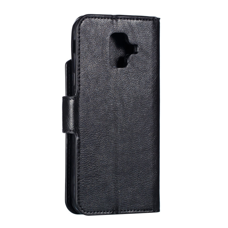 Litchi Texture Horizontal Flip Leather Case for Galaxy A6 (2018), with Holder & Nine Card Slots & Wallet