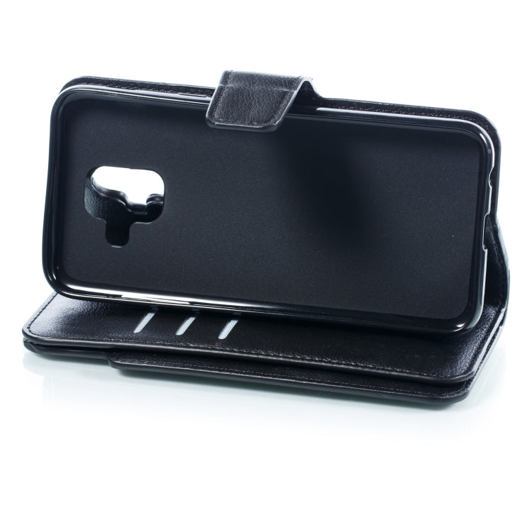 Litchi Texture Horizontal Flip Leather Case for Galaxy A6 (2018), with Holder & Nine Card Slots & Wallet