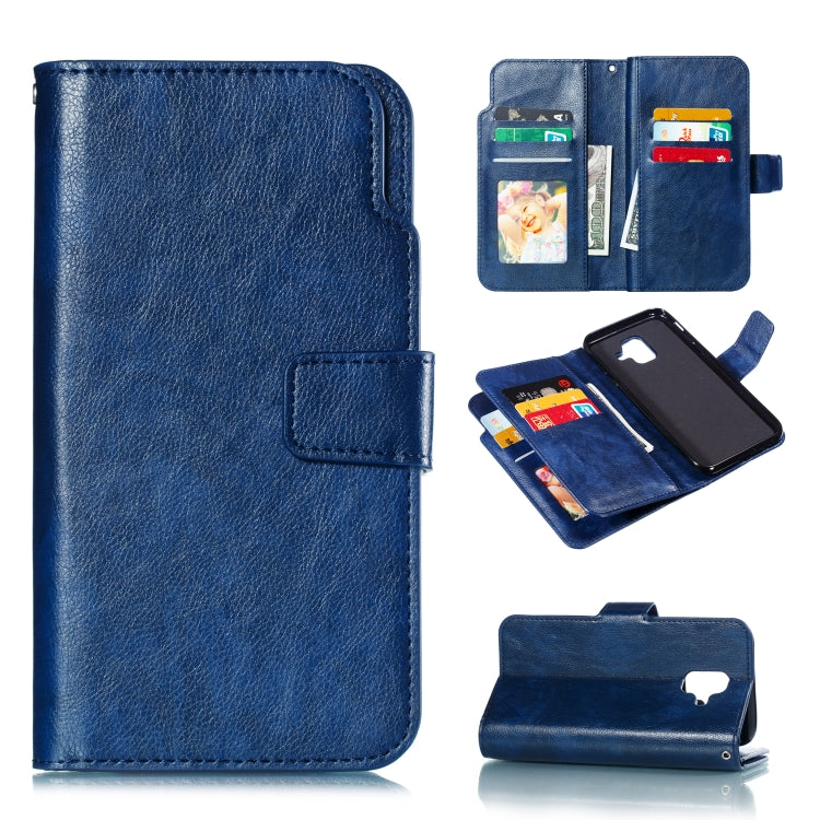 Litchi Texture Horizontal Flip Leather Case for Galaxy A6 (2018), with Holder & Nine Card Slots & Wallet