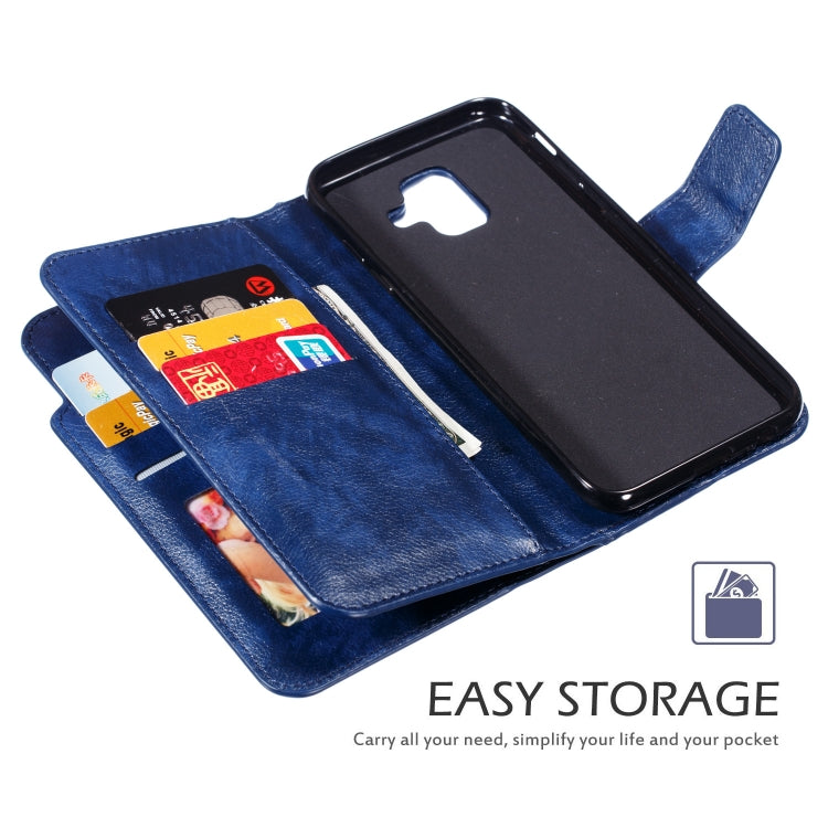 Litchi Texture Horizontal Flip Leather Case for Galaxy A6 (2018), with Holder & Nine Card Slots & Wallet