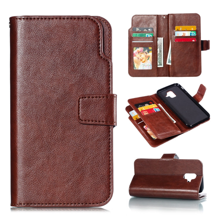Litchi Texture Horizontal Flip Leather Case for Galaxy A6 (2018), with Holder & Nine Card Slots & Wallet
