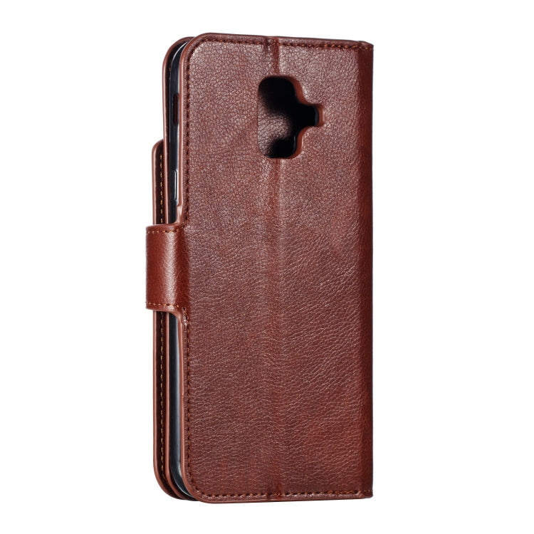 Litchi Texture Horizontal Flip Leather Case for Galaxy A6 (2018), with Holder & Nine Card Slots & Wallet