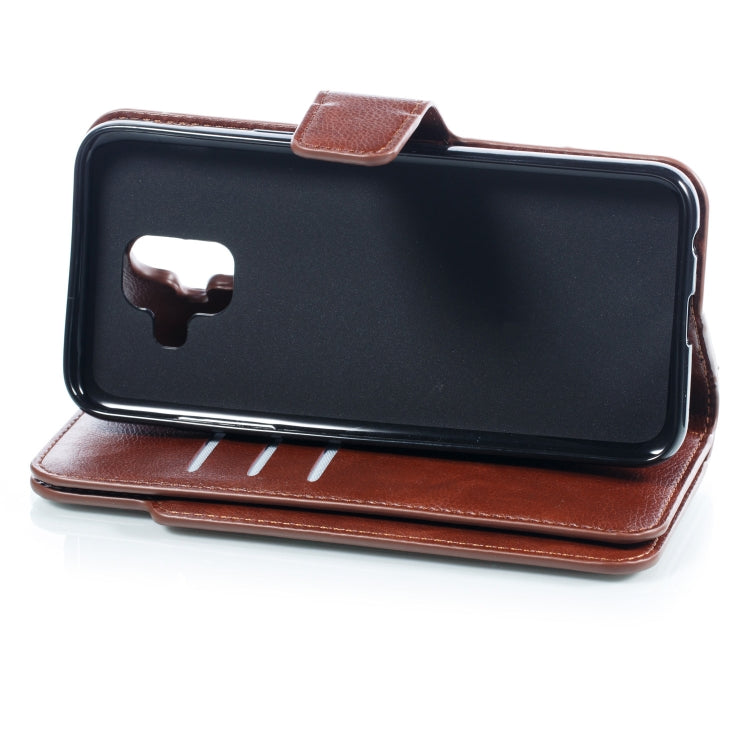 Litchi Texture Horizontal Flip Leather Case for Galaxy A6 (2018), with Holder & Nine Card Slots & Wallet