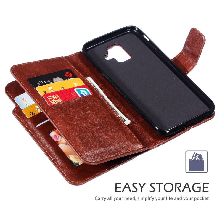 Litchi Texture Horizontal Flip Leather Case for Galaxy A6 (2018), with Holder & Nine Card Slots & Wallet