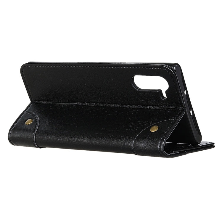 Copper Buckle Nappa Texture Horizontal Flip Leather Case for Galaxy Note 10, with Holder & Card Slots & Wallet