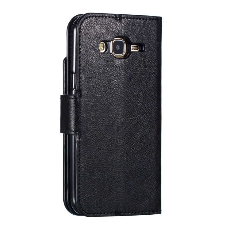 Litchi Texture Horizontal Flip Leather Case for Galaxy J5, with Holder & Nine Card Slots & Wallet