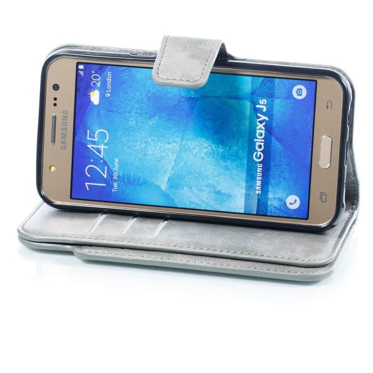 Litchi Texture Horizontal Flip Leather Case for Galaxy J5, with Holder & Nine Card Slots & Wallet