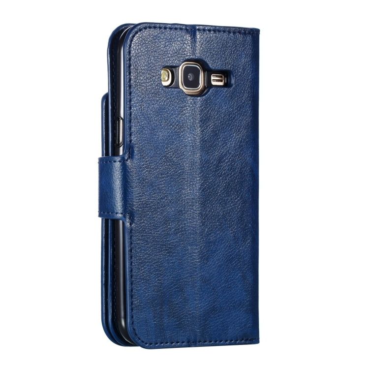 Litchi Texture Horizontal Flip Leather Case for Galaxy J5, with Holder & Nine Card Slots & Wallet