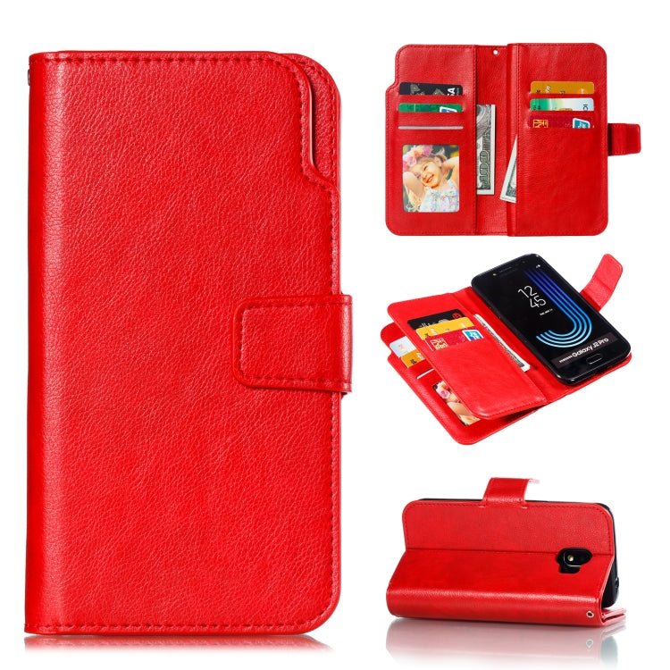 Litchi Texture Horizontal Flip Leather Case for Galaxy J2 Pro (2018), with Holder & Nine Card Slots & Wallet