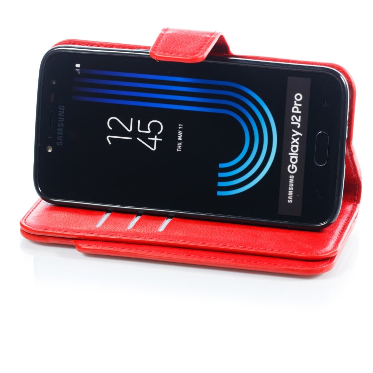 Litchi Texture Horizontal Flip Leather Case for Galaxy J2 Pro (2018), with Holder & Nine Card Slots & Wallet