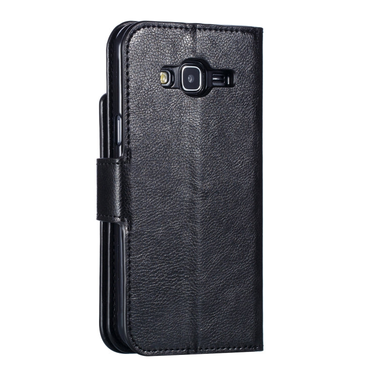 Litchi Texture Horizontal Flip Leather Case for Galaxy J3 (2016), with Holder & Nine Card Slots & Wallet