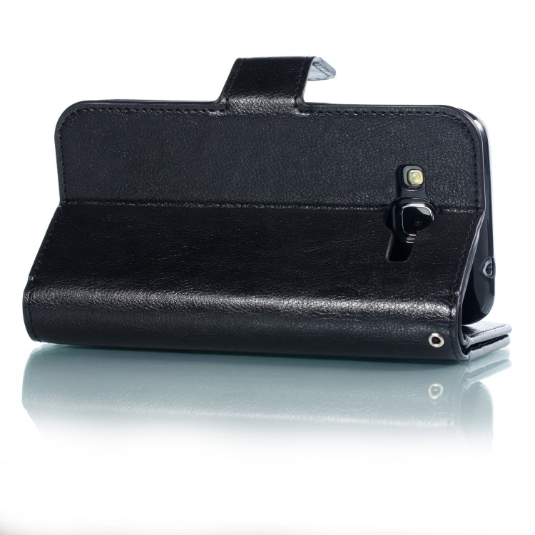 Litchi Texture Horizontal Flip Leather Case for Galaxy J3 (2016), with Holder & Nine Card Slots & Wallet