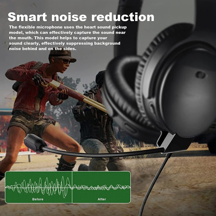 ZS0242 Gaming Headphone Cable for BOSE QC45 (Black)