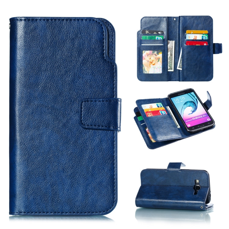 Litchi Texture Horizontal Flip Leather Case for Galaxy J7, with Holder & Nine Card Slots & Wallet