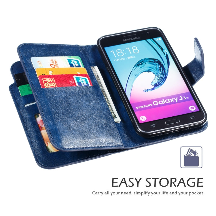 Litchi Texture Horizontal Flip Leather Case for Galaxy J7, with Holder & Nine Card Slots & Wallet