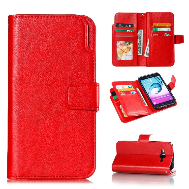 Litchi Texture Horizontal Flip Leather Case for Galaxy J7, with Holder & Nine Card Slots & Wallet