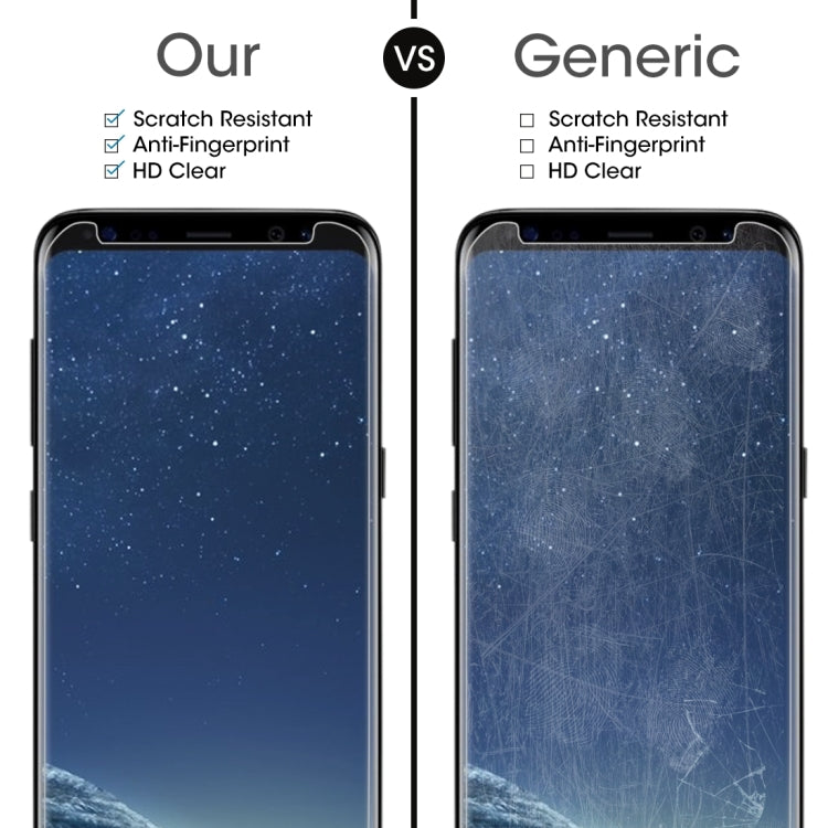 For Galaxy S8 + / G9550 Angibabe 0.3mm 9H Surface Hardness 2.5D Curved Flat Tempered Glass Screen Protector Film