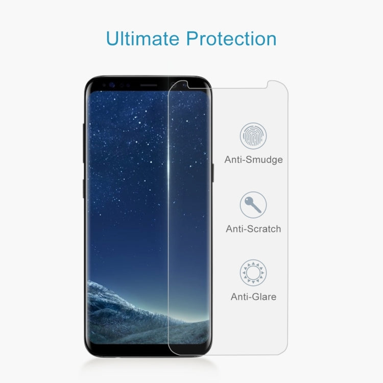For Galaxy S8 + / G9550 Angibabe 0.3mm 9H Surface Hardness 2.5D Curved Flat Tempered Glass Screen Protector Film