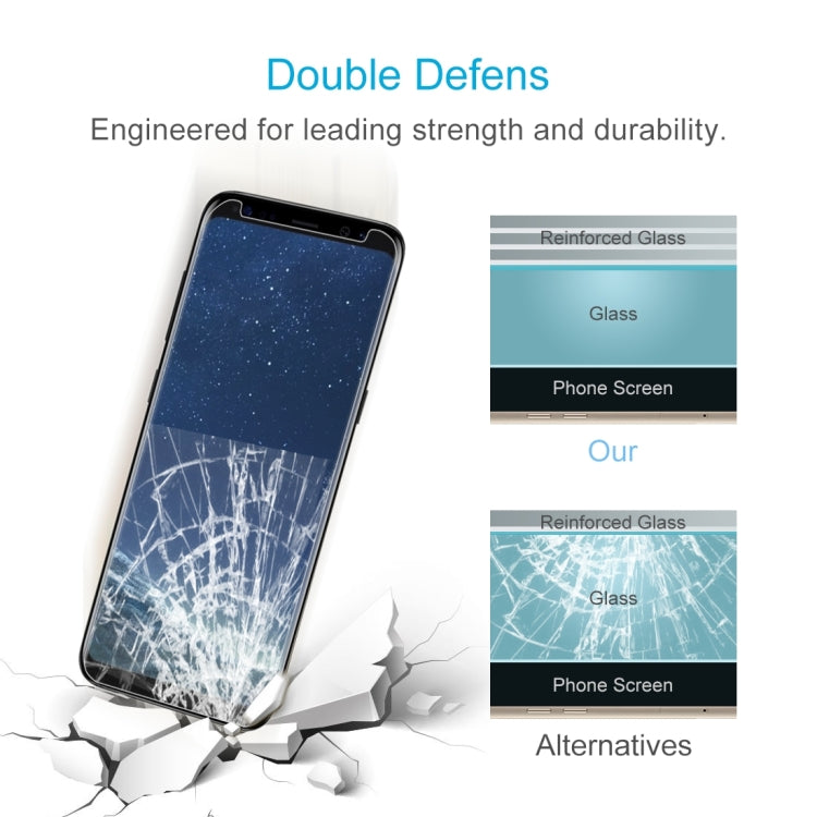 For Galaxy S8 + / G9550 Angibabe 0.3mm 9H Surface Hardness 2.5D Curved Flat Tempered Glass Screen Protector Film