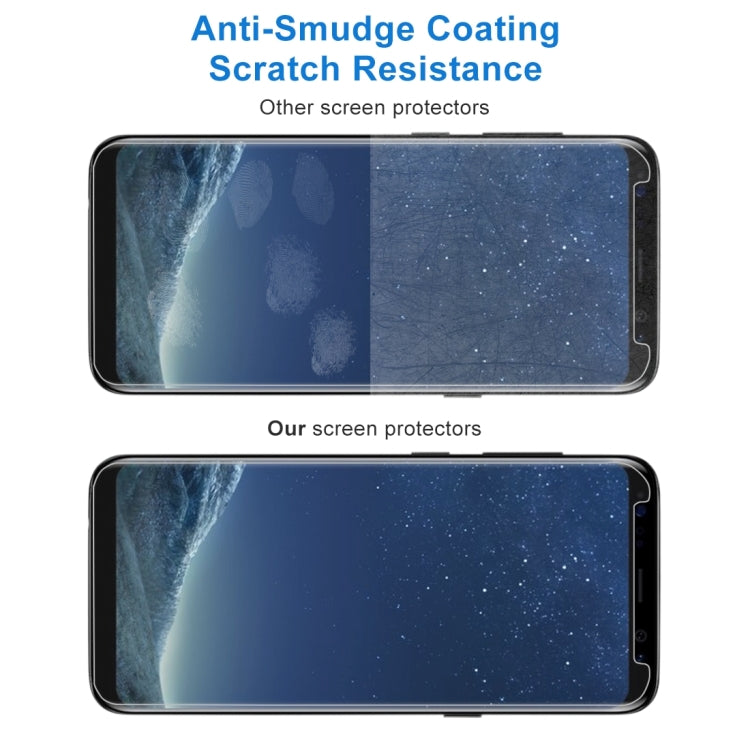 For Galaxy S8 + / G9550 Angibabe 0.3mm 9H Surface Hardness 2.5D Curved Flat Tempered Glass Screen Protector Film