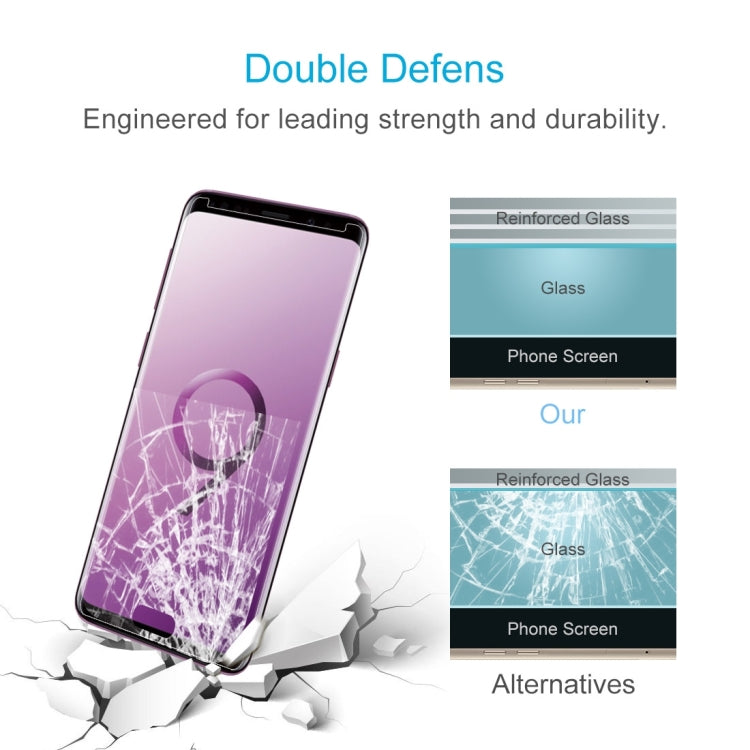 For Galaxy S9+ 0.26mm 9H Surface Hardness 2.5D Curved Edge Non-full Screen Tempered Glass Front Screen Protector