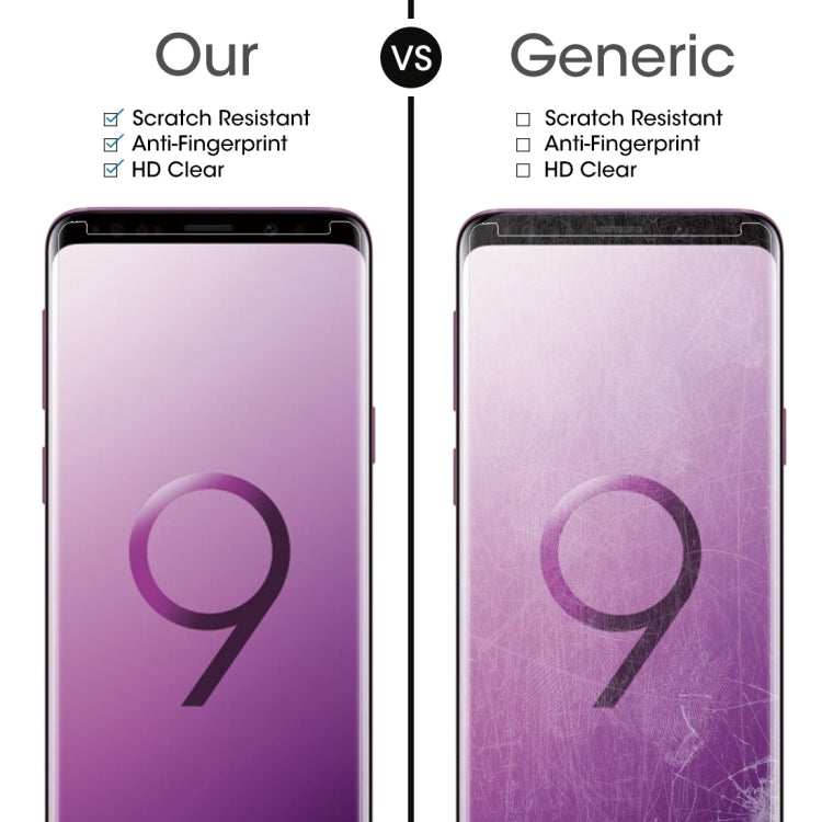 100 PCS for Galaxy S9 0.26mm 9H Surface Hardness 2.5D Curved Edge Non-full Screen Tempered Glass Front Screen Protector