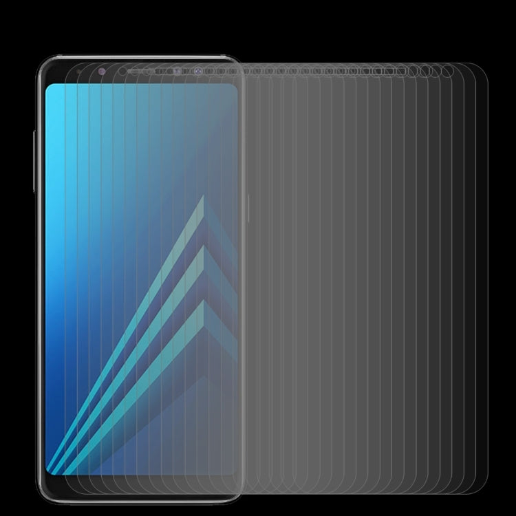 100 PCS for Galaxy A8+ (2018) 0.26mm 9H Surface Hardness 2.5D Curved Edge Tempered Glass Screen Protector