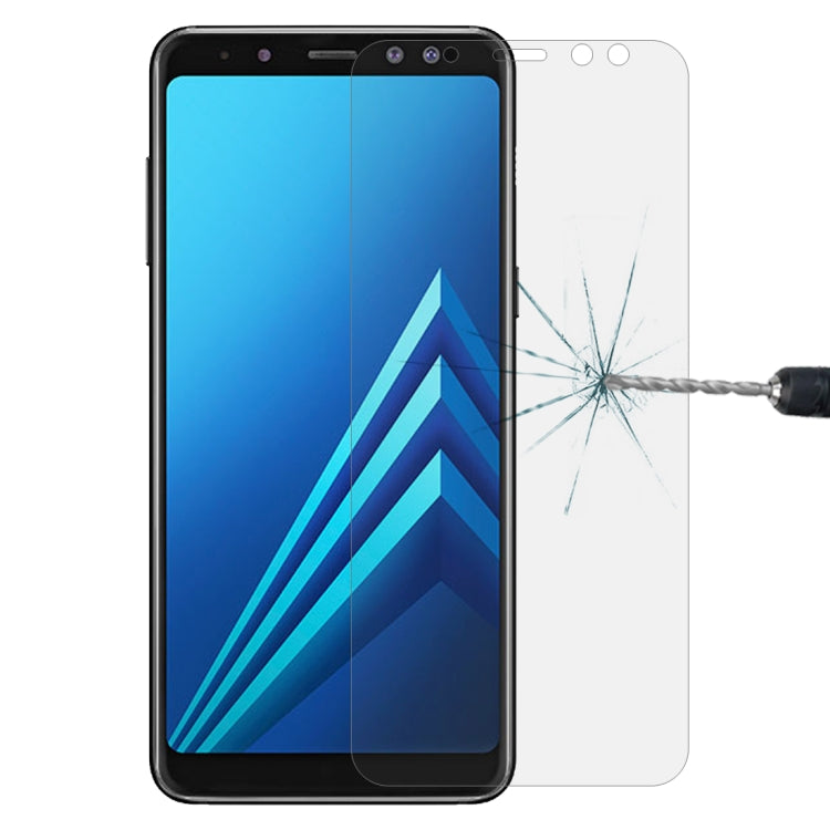 For Galaxy A8+ (2018) 0.26mm 9H Surface Hardness 2.5D Curved Edge Tempered Glass Screen Protector