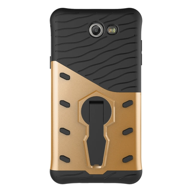 For Galaxy J7 (2017) / J727 (US Version) Shock-Resistant 360 Degree Spin Sniper Hybrid Case TPU + PC Combination Case with Holder