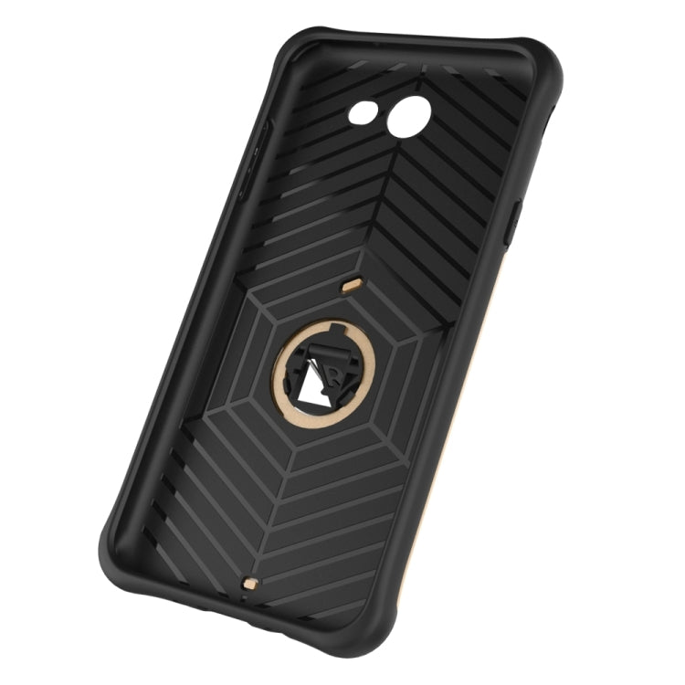 For Galaxy J7 (2017) / J727 (US Version) Shock-Resistant 360 Degree Spin Sniper Hybrid Case TPU + PC Combination Case with Holder
