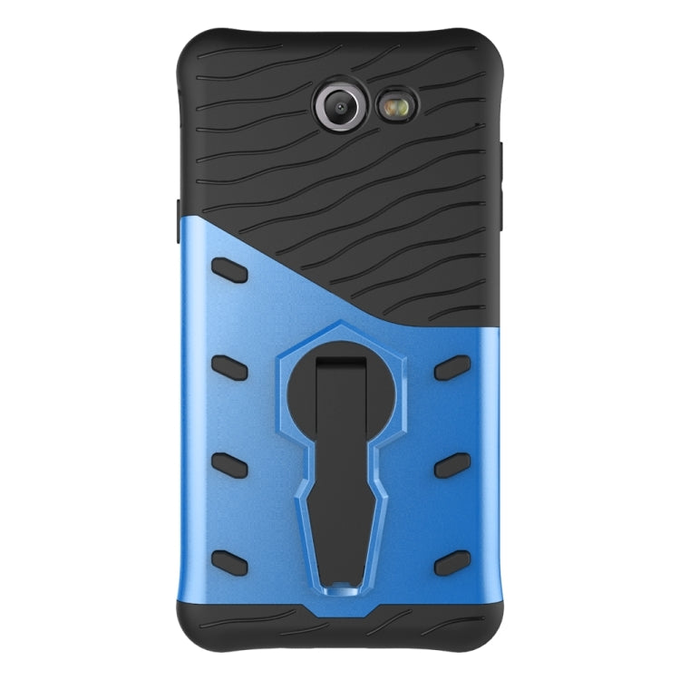 For Galaxy J7 (2017) / J727 (US Version) Shock-Resistant 360 Degree Spin Sniper Hybrid Case TPU + PC Combination Case with Holder