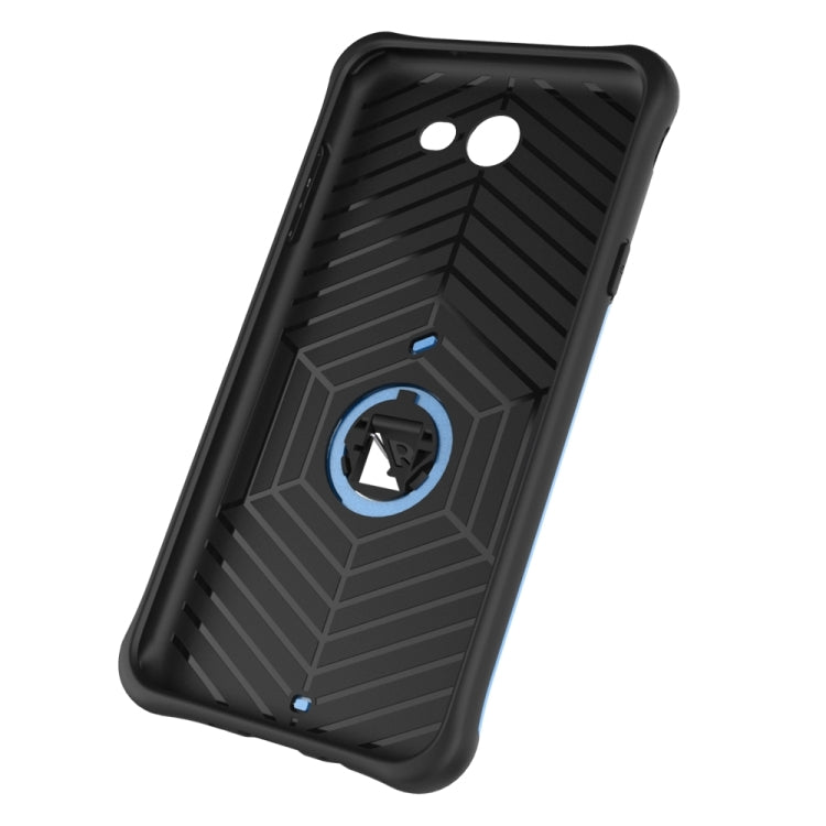 For Galaxy J7 (2017) / J727 (US Version) Shock-Resistant 360 Degree Spin Sniper Hybrid Case TPU + PC Combination Case with Holder