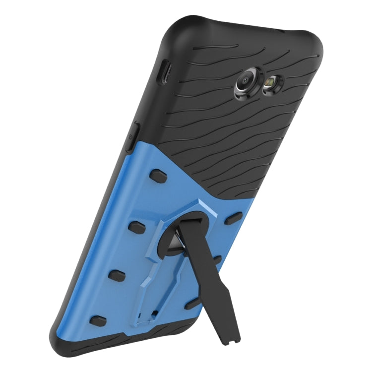For Galaxy J7 (2017) / J727 (US Version) Shock-Resistant 360 Degree Spin Sniper Hybrid Case TPU + PC Combination Case with Holder