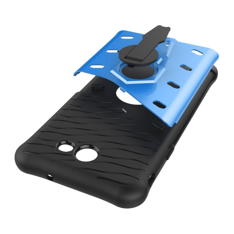 For Galaxy J7 (2017) / J727 (US Version) Shock-Resistant 360 Degree Spin Sniper Hybrid Case TPU + PC Combination Case with Holder