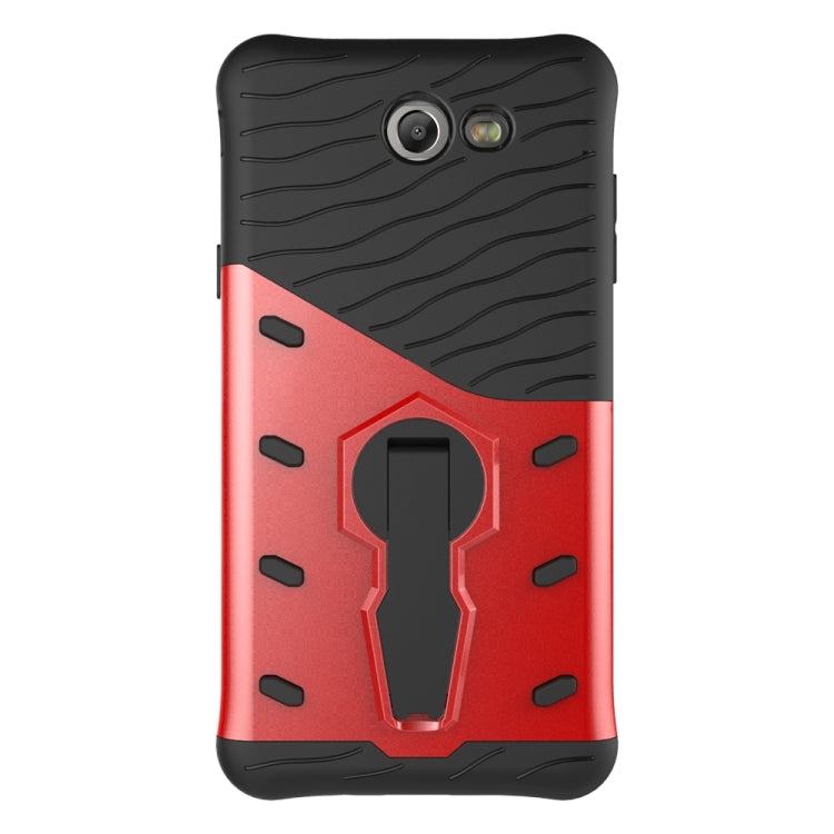 For Galaxy J7 (2017) / J727 (US Version) Shock-Resistant 360 Degree Spin Sniper Hybrid Case TPU + PC Combination Case with Holder