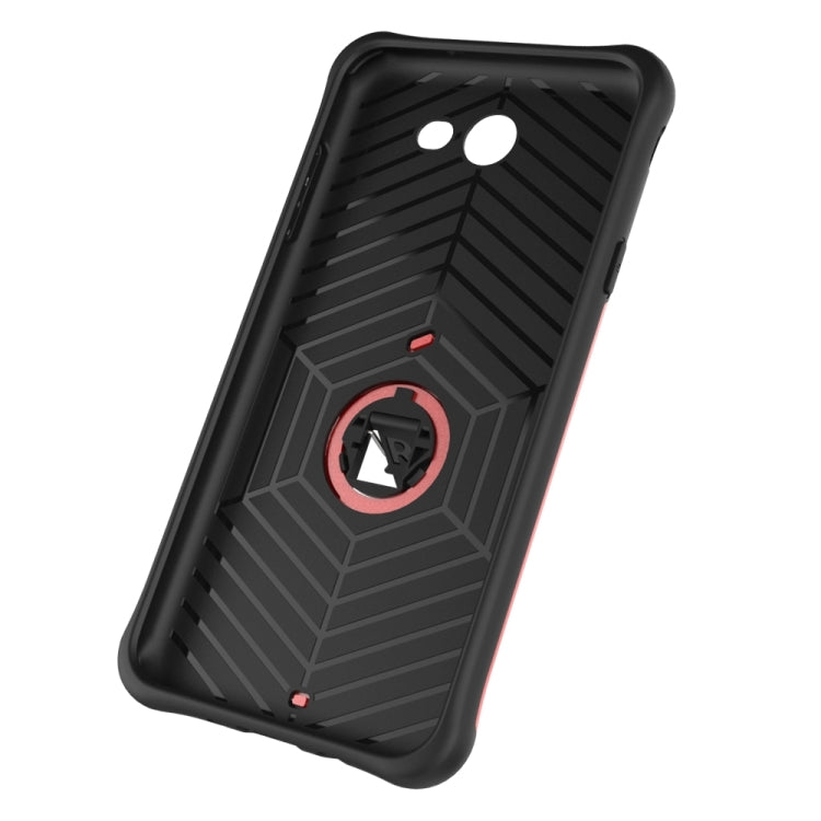 For Galaxy J7 (2017) / J727 (US Version) Shock-Resistant 360 Degree Spin Sniper Hybrid Case TPU + PC Combination Case with Holder