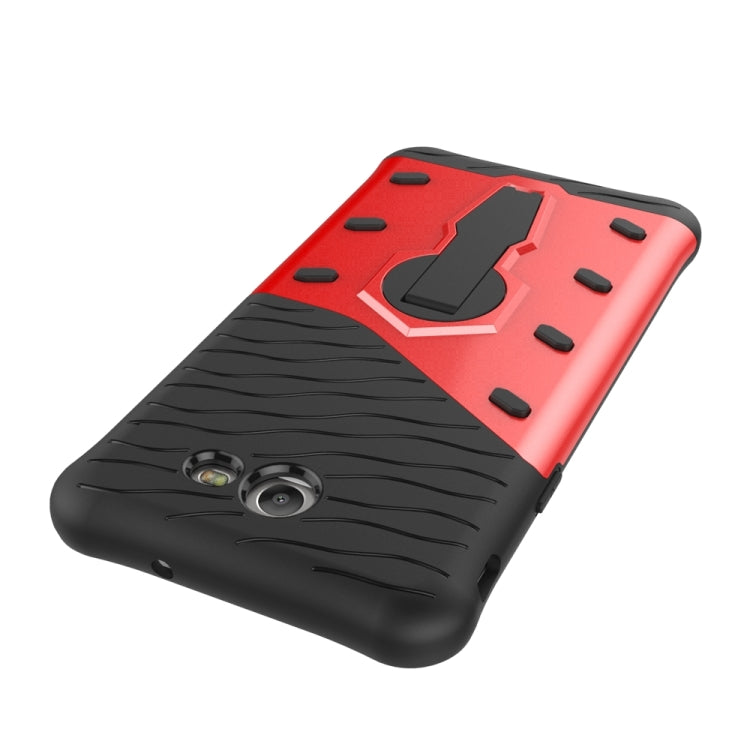 For Galaxy J7 (2017) / J727 (US Version) Shock-Resistant 360 Degree Spin Sniper Hybrid Case TPU + PC Combination Case with Holder