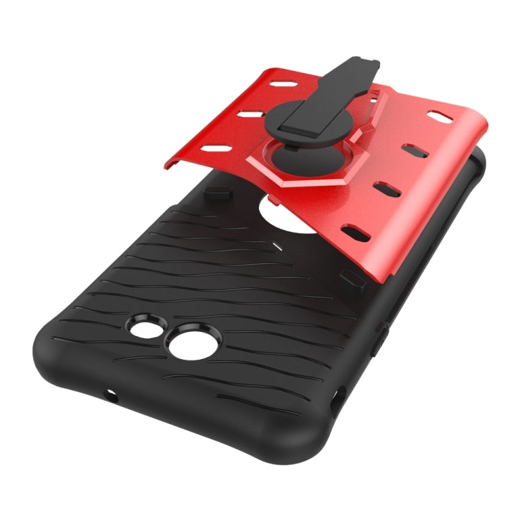 For Galaxy J7 (2017) / J727 (US Version) Shock-Resistant 360 Degree Spin Sniper Hybrid Case TPU + PC Combination Case with Holder